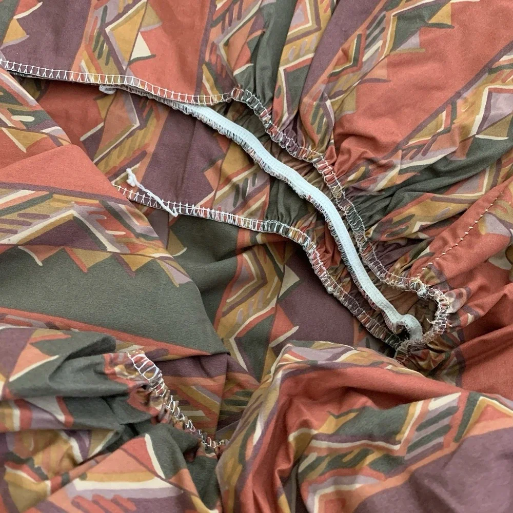Vintage Collier Campbell Moroccan Sunset Aztec Southwestern‎ Sheet King